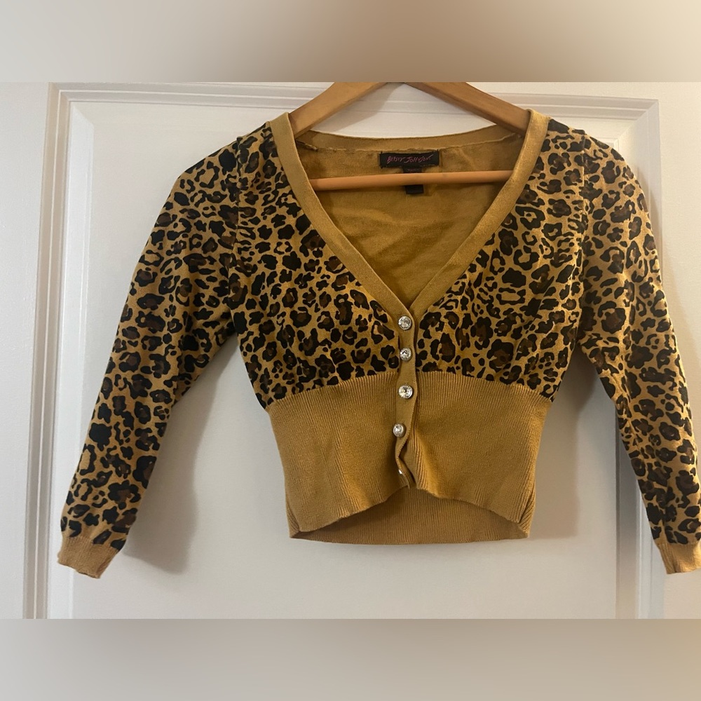 Betsey Johnson Leopard Cardigan